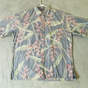 Tori Richard Men's Shirt Size XL Hawaiian 100% Cotton Bird Of Paradise